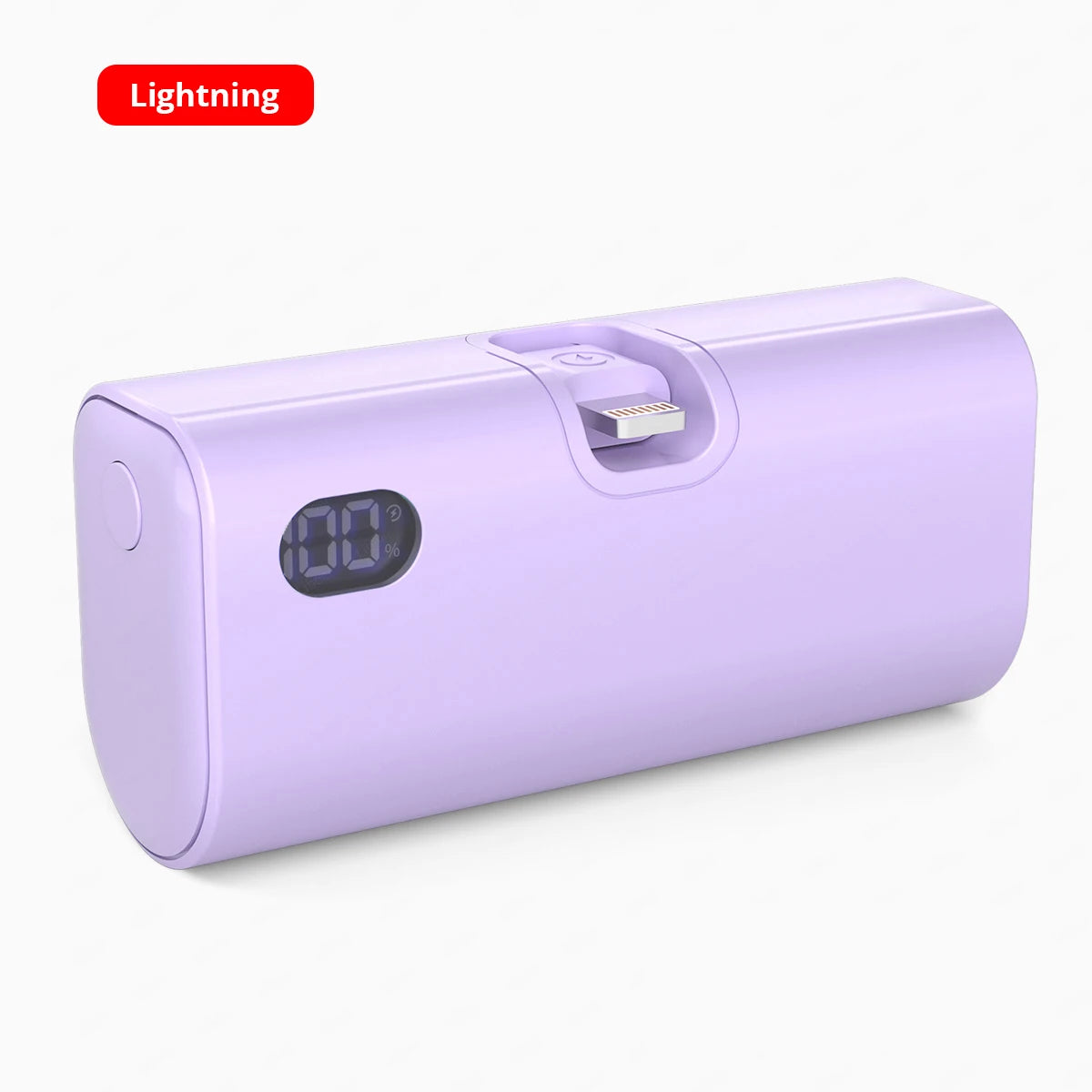 Mini Power Bank Fast Charging Portable Charger Foldable USB-C or Lightning External Battery Powerbank.
