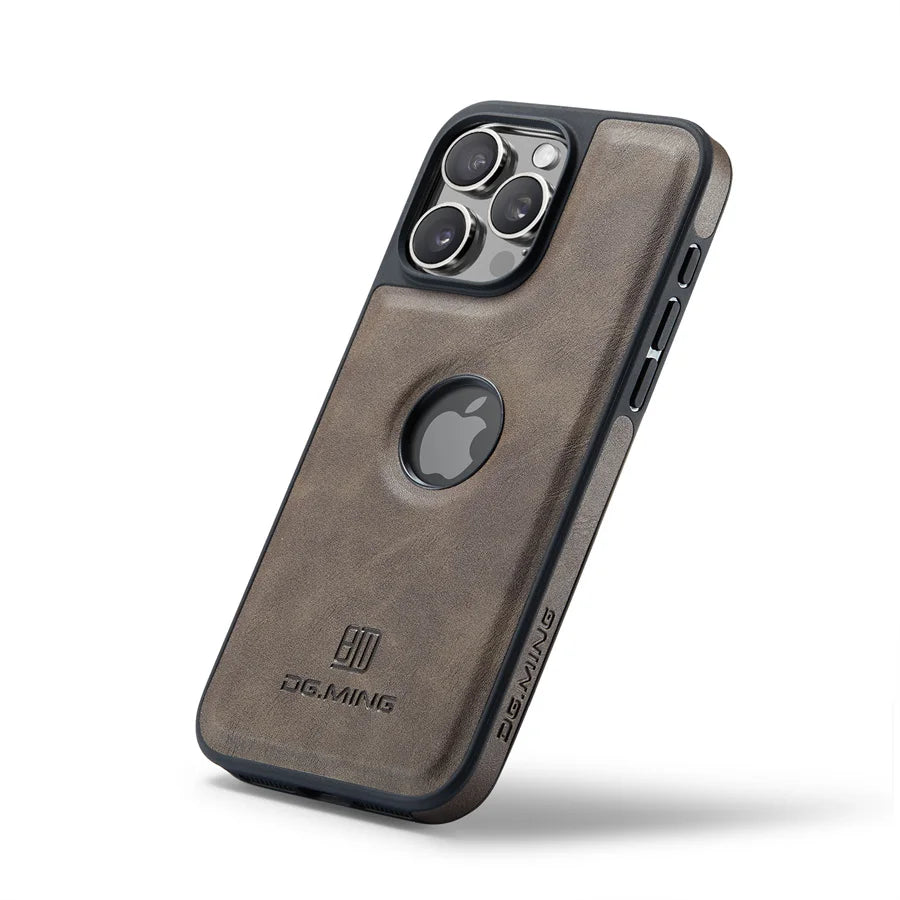 Luxury Strong Magnetic Leather Case for iPhone View Wireless Macsafe Magsafe Cover.