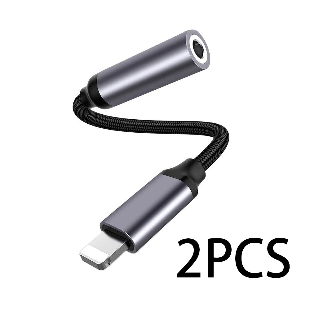 For iPhone To 3 5 MM Jack Cable AUX Adapter Headphone Connector Audio Splitter phone accessories