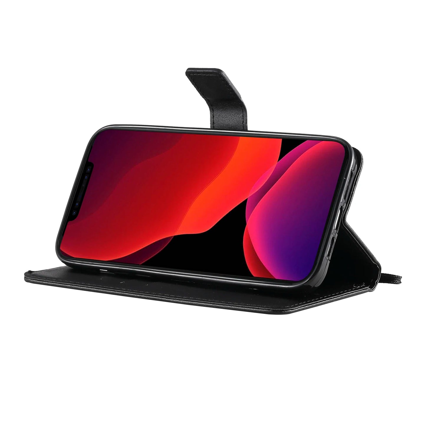 Leather Flip Wallet Case For iPhone .