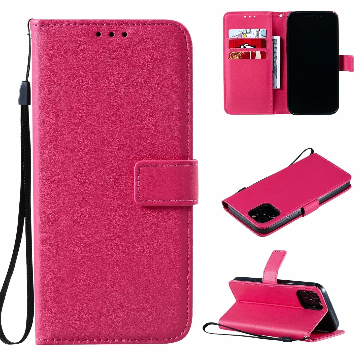 Leather Flip Wallet Case For iPhone .