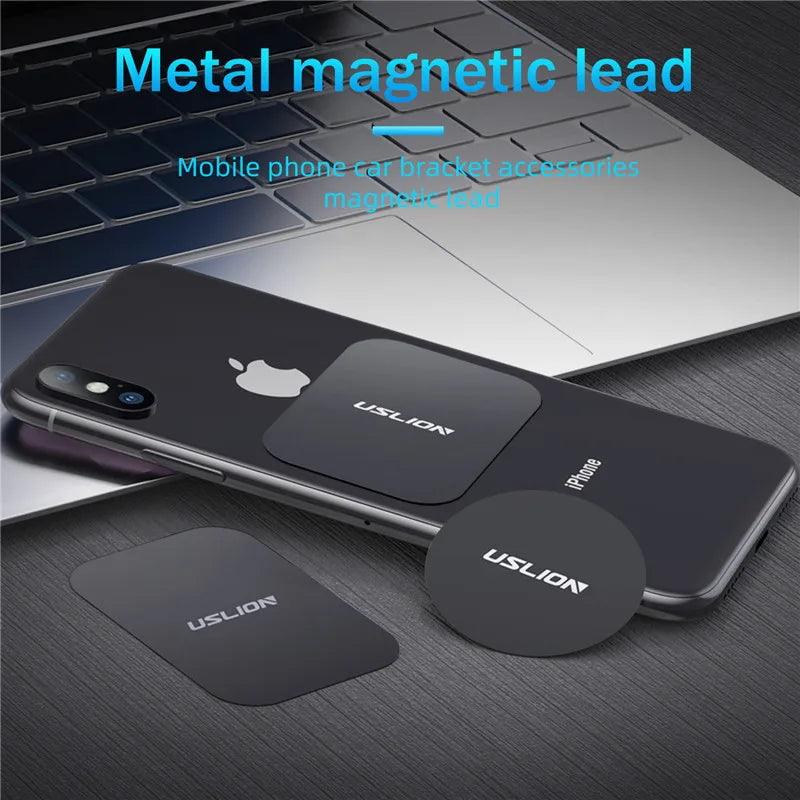 USLION Metal Plate Disk For Magnet Car Phone Holder Iron Sheet Sticker For Magnetic Mobile Stand Mount Automobile Adsorption New