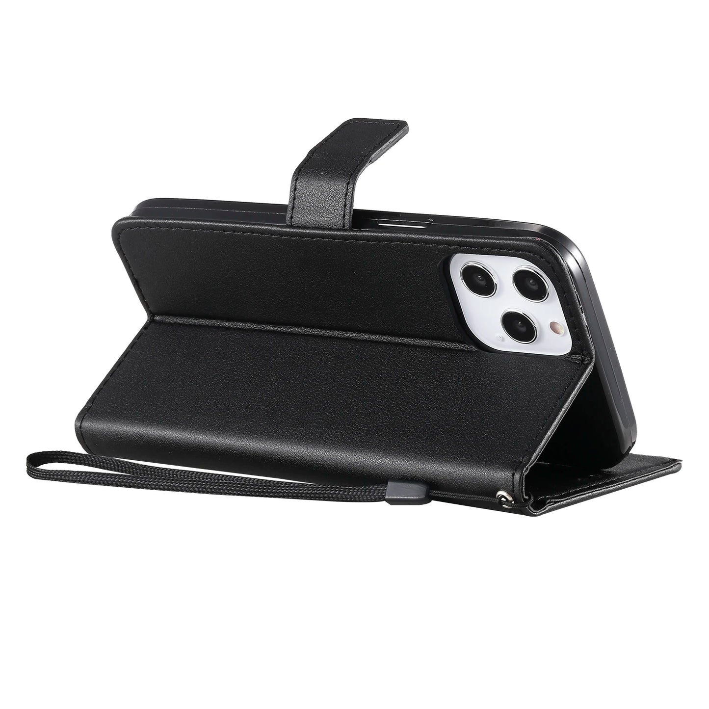 Leather Flip Wallet Case For iPhone .