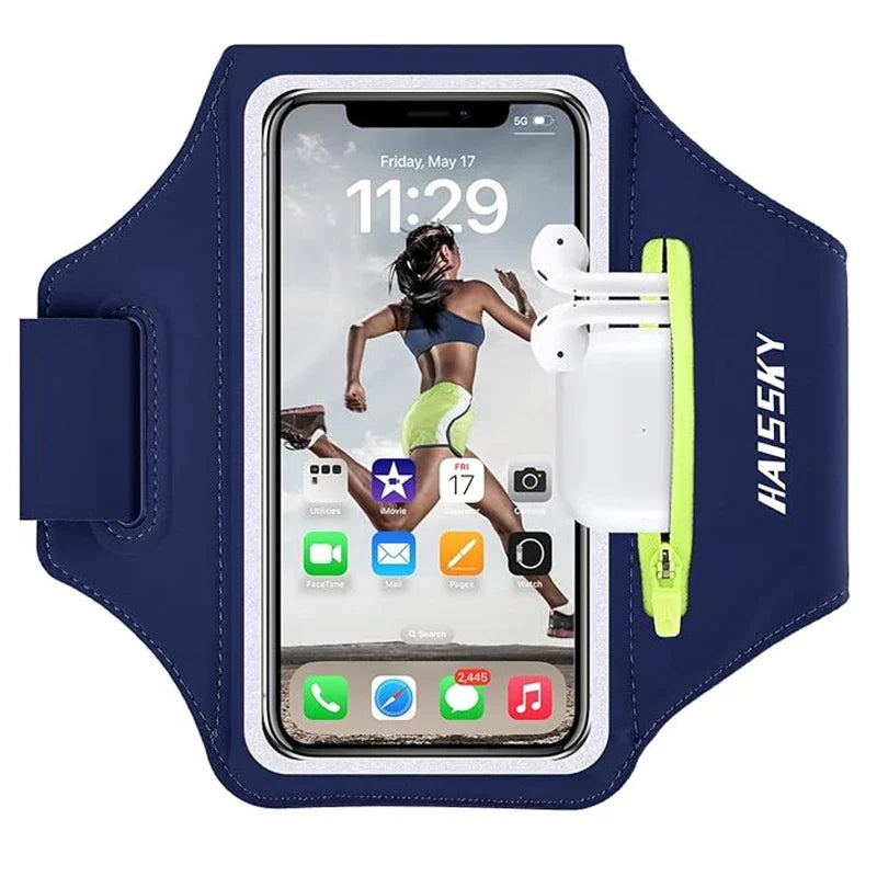Zipper Pocket Running Sports Armband For Phone Outdoor Touch Screen Belt Arm Bags.