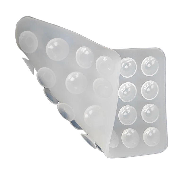 Silicone Suction Pad Double Sided For Mobile Phone Fixture Suction Cup Backed Adhesive Silicone Rubber Sucker Pad For Fixing