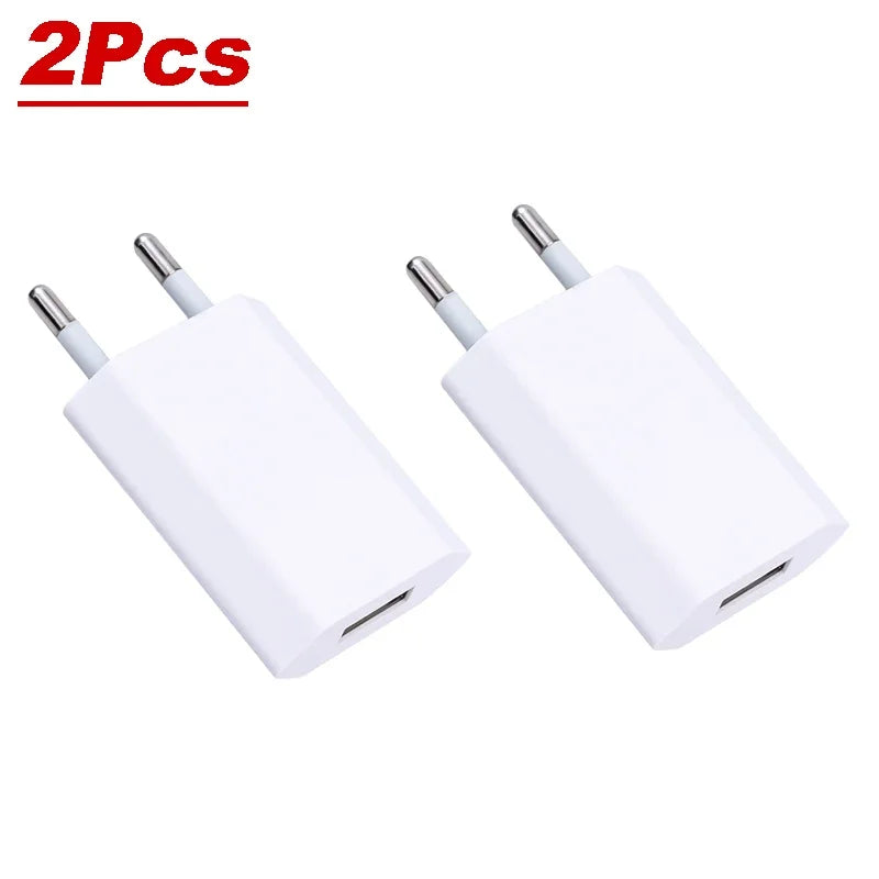 1-5Pcs Universal 5V 1A EU Plug USB Wall Phone Charger Power Adapter.