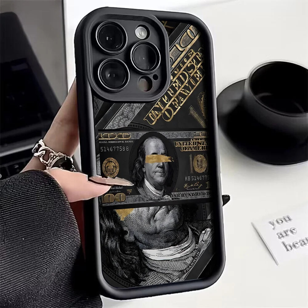 USD Dollar Design Phone Case For IPhone Black&white Cover.