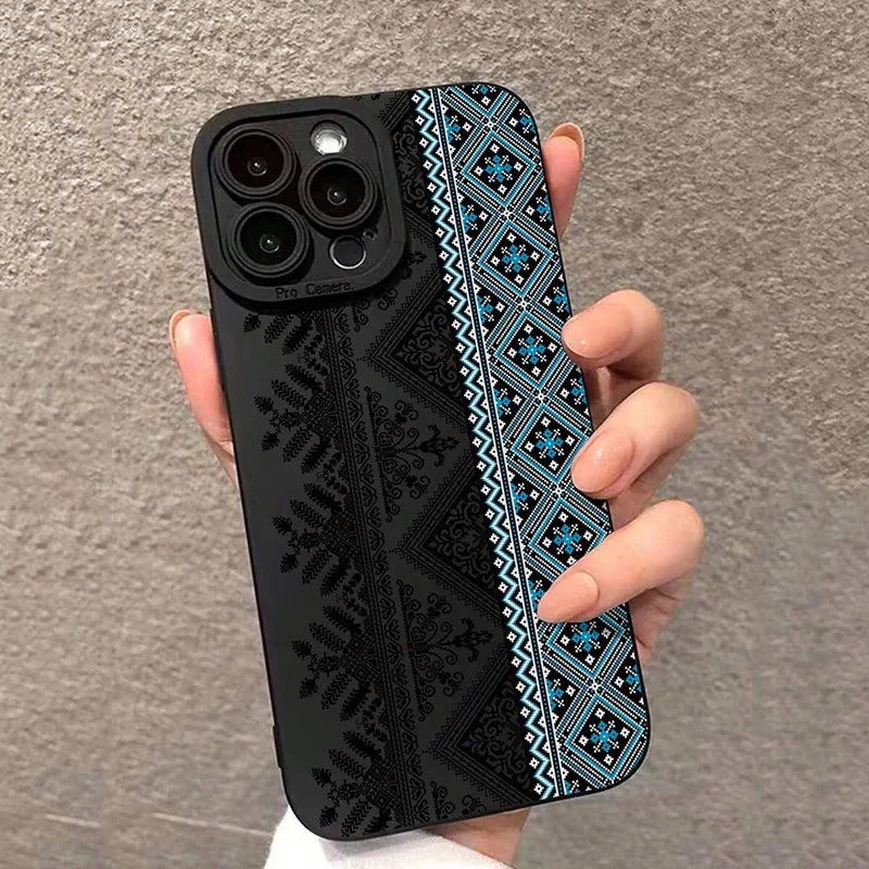 Vintage Totem Painting Shockproof Phone Case For iPhone .