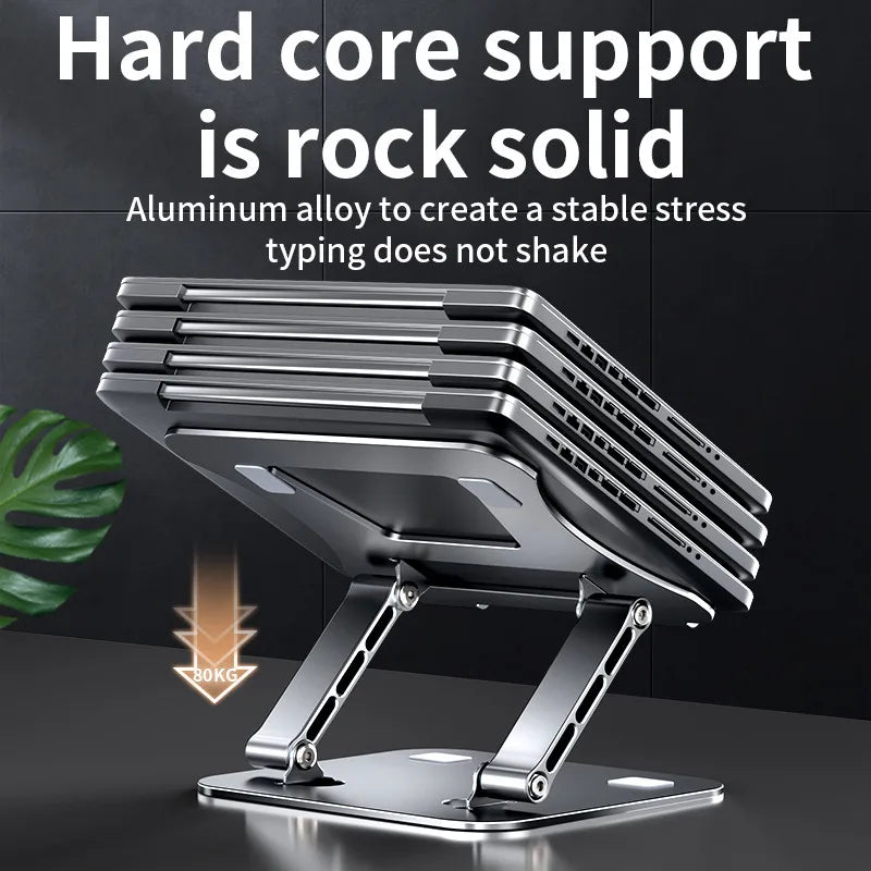 Phone Tablet Stand Adjustable Aluminum Alloy laptop Tablet up to 17 "Laptop Portable Folding stand Cooling stand support.