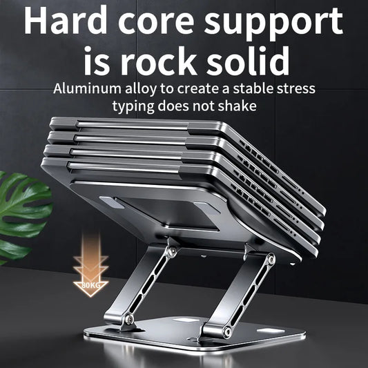Phone Tablet Stand Adjustable Aluminum Alloy laptop Tablet up to 17 "Laptop Portable Folding stand Cooling stand support.