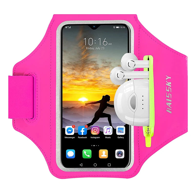 Zipper Pocket Running Sports Armband For Phone Outdoor Touch Screen Belt Arm Bags.