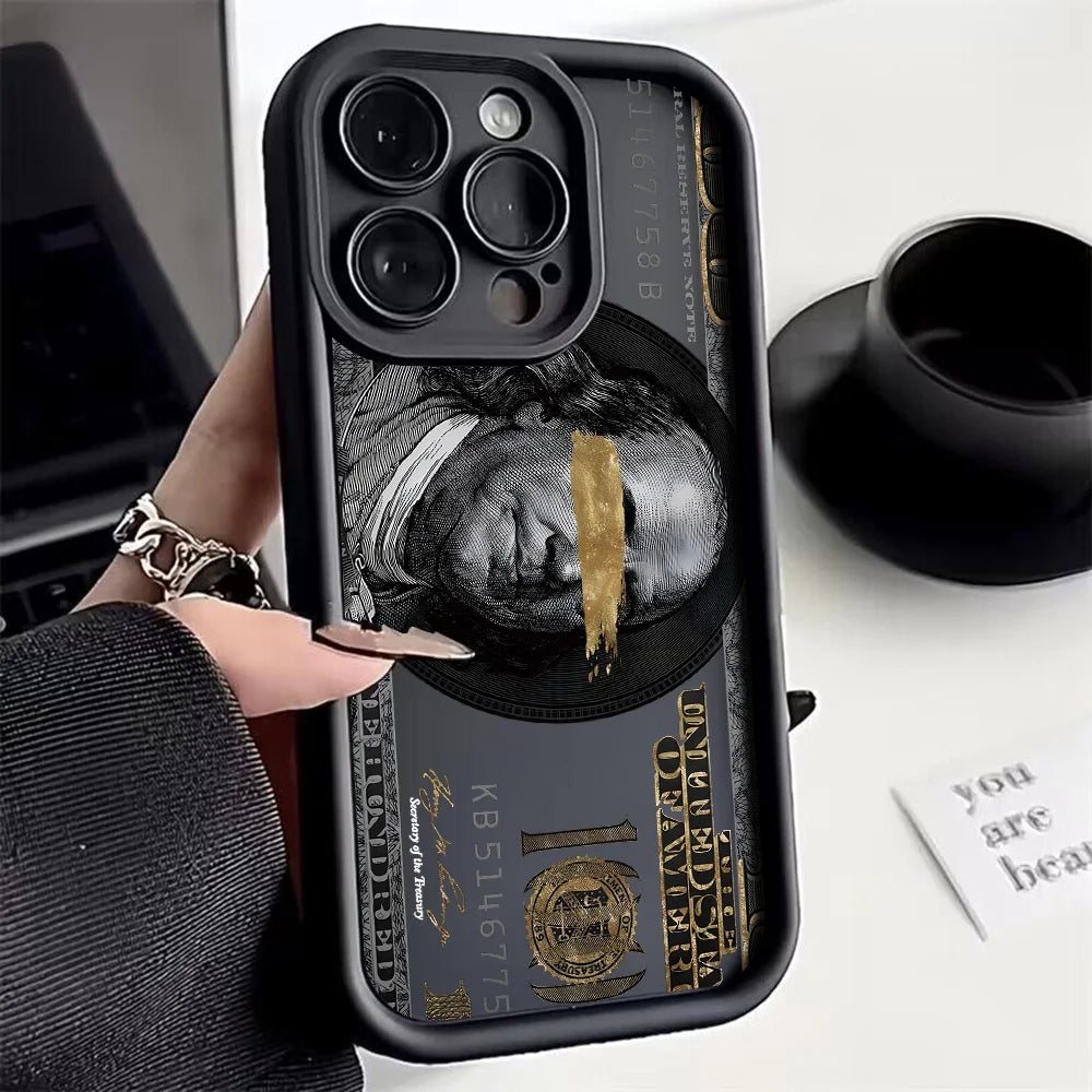 USD Dollar Design Phone Case For IPhone Black&white Cover.