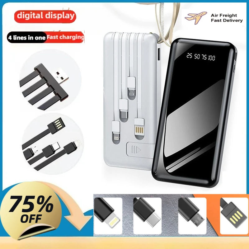 2025 New 20000mAh Power Bank Portable External Battery  Fast Charging Portable Charger for IPhone Samsung Pixel Poco Powerbank.