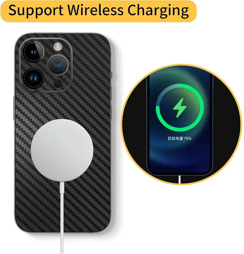 Tear Down Carbon Fiber Skin for IPhone Plus Back Screen Protector Cover 3M Wrap Change Color Sticker Film.