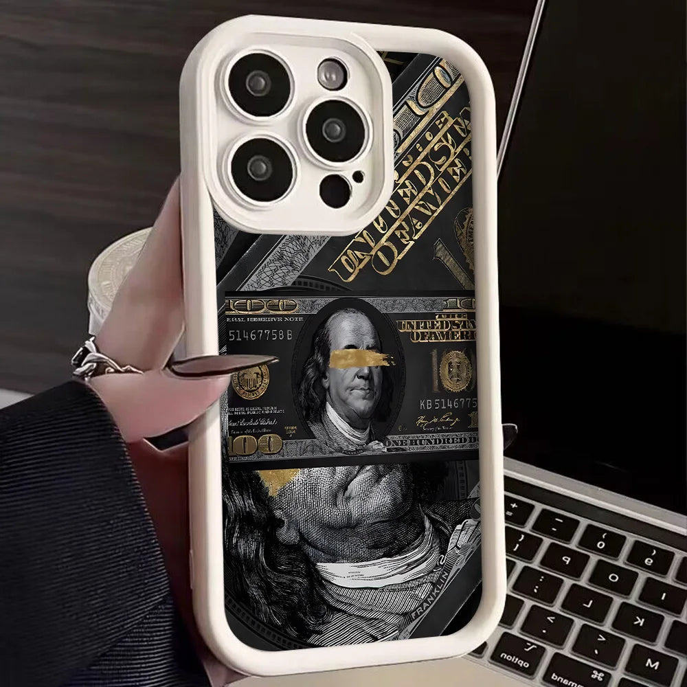 USD Dollar Design Phone Case For IPhone Black&white Cover.