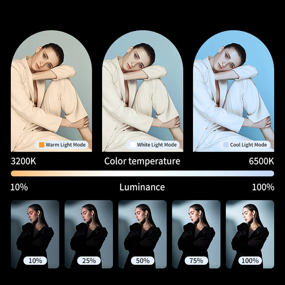 Mini Fill Light RGB LED Straight Pocket Video Photography Lighting Pocket Live Vlog Clip for Phone iPhone iPad Laptop Camera