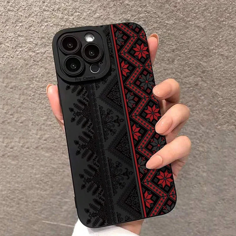 Vintage Totem Painting Shockproof Phone Case For iPhone .