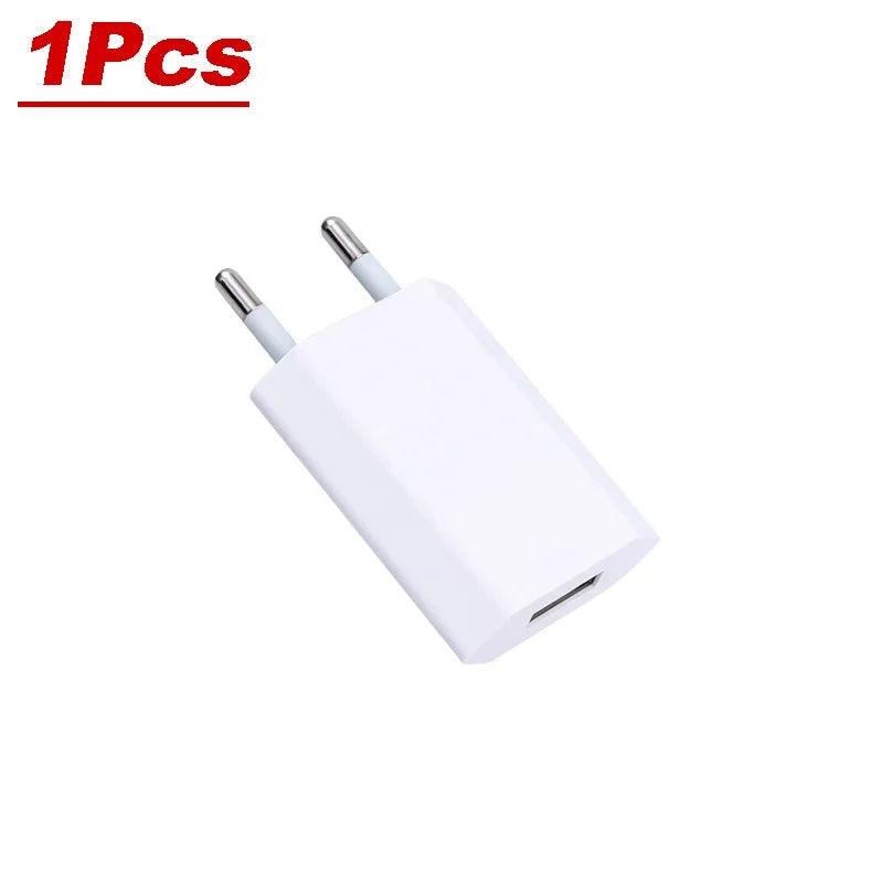 1-5Pcs Universal 5V 1A EU Plug USB Wall Phone Charger Power Adapter.