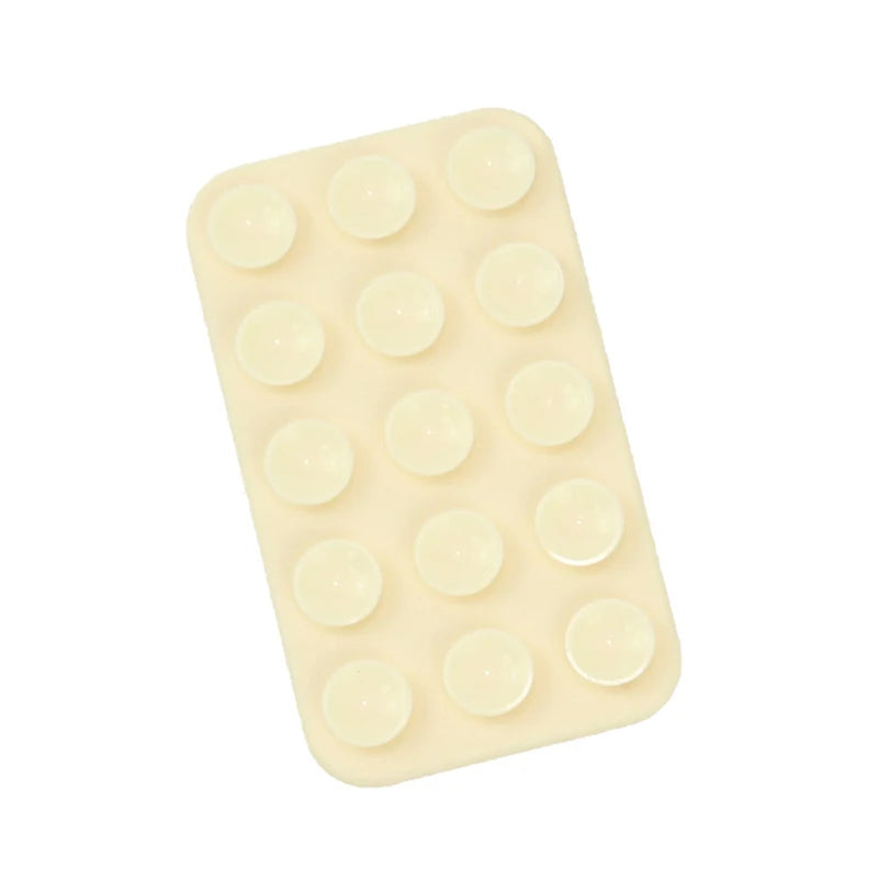 Silicone Suction Pad Double Sided For Mobile Phone Fixture Suction Cup Backed Adhesive Silicone Rubber Sucker Pad For Fixing