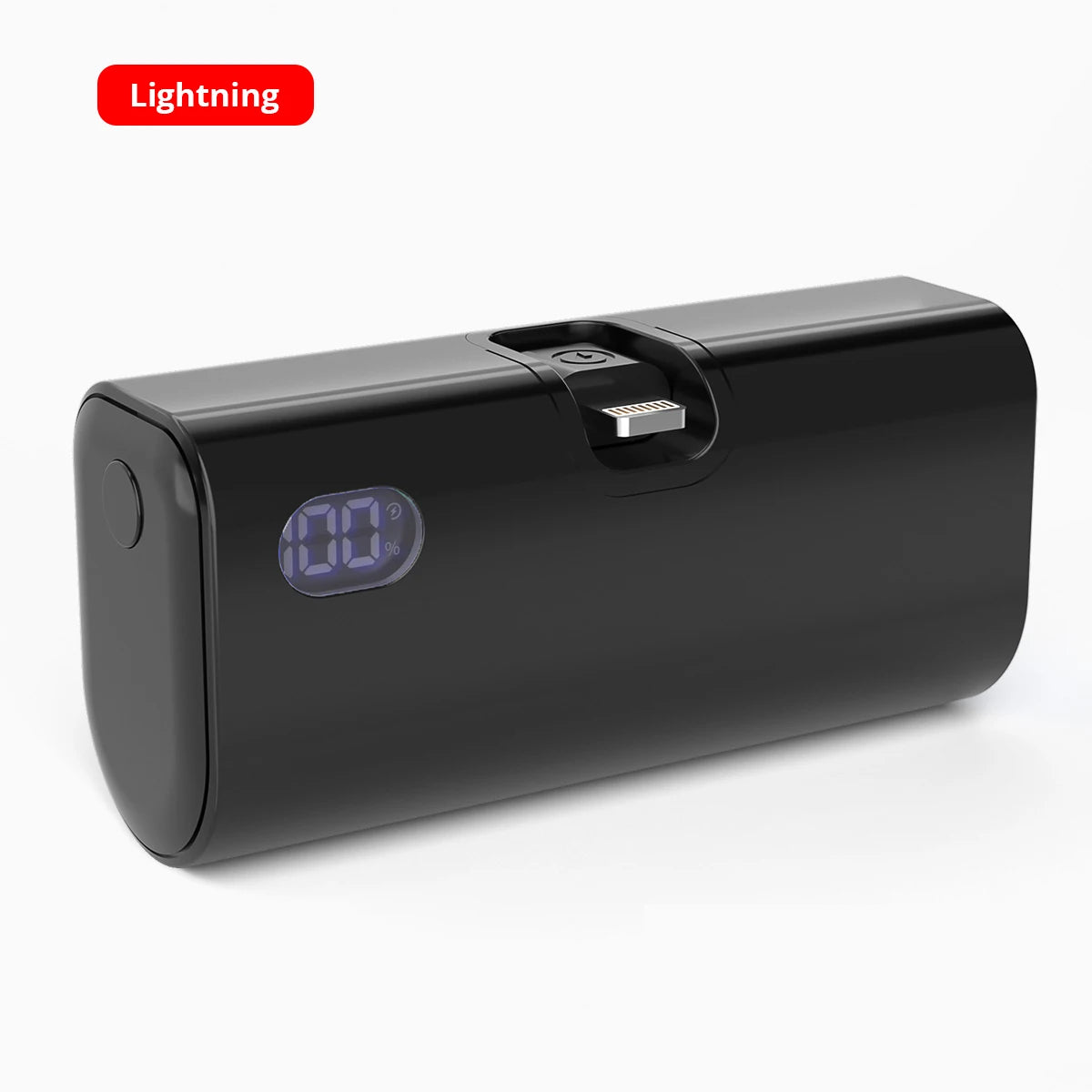 Mini Power Bank Fast Charging Portable Charger Foldable USB-C or Lightning External Battery Powerbank.