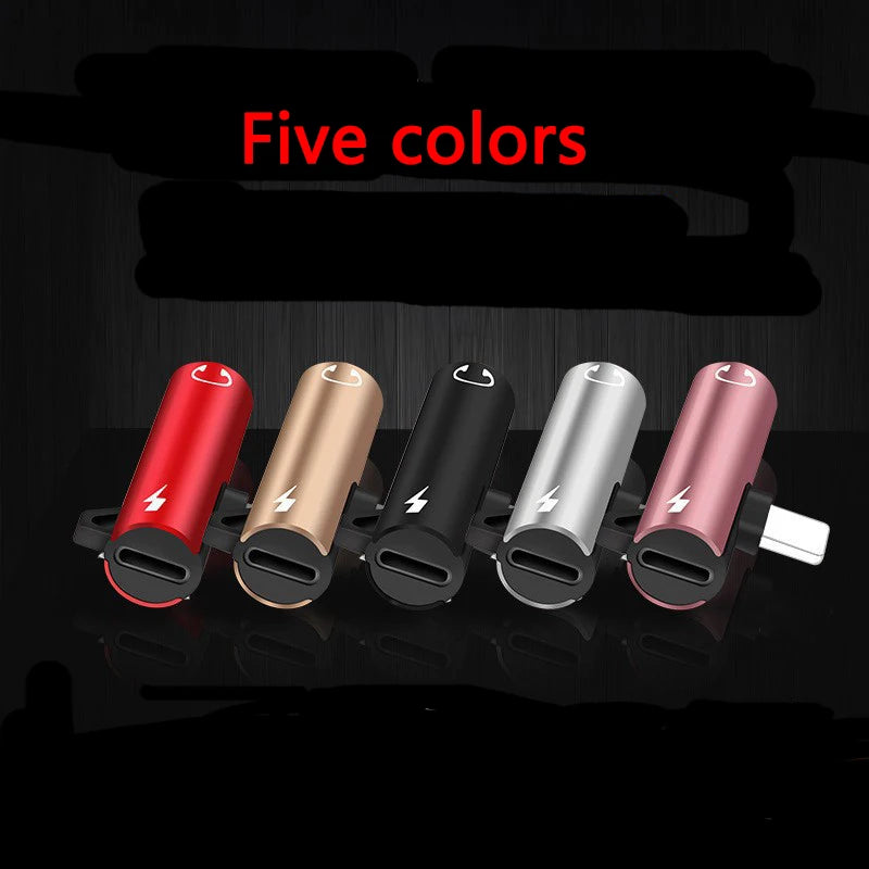 NEW 2 IN 1 Audio Headphone Charging Dual Adapter Splitter Earphone AUX Cable.