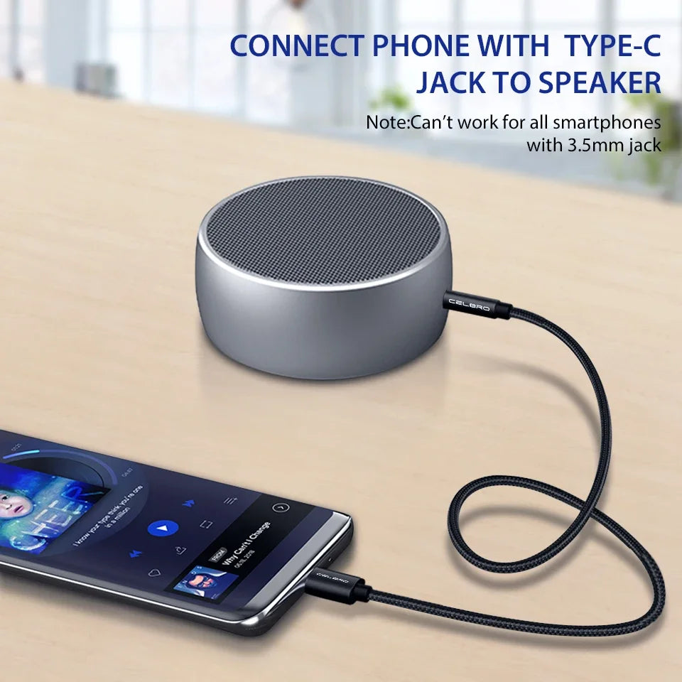 8 Pin Usb Type C To 3.5mm Aux Audio Cable Headset Speaker Headphone Jack Adapter Car Aux.