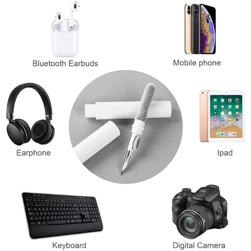 Bluetooth Earphone Cleaning Kit with Brush Phone Case, Keyboard, Earphone Multifunctional Dust Removal and Cleaning.