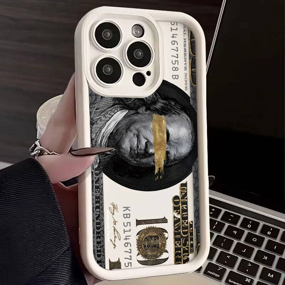 USD Dollar Design Phone Case For IPhone Black&white Cover.