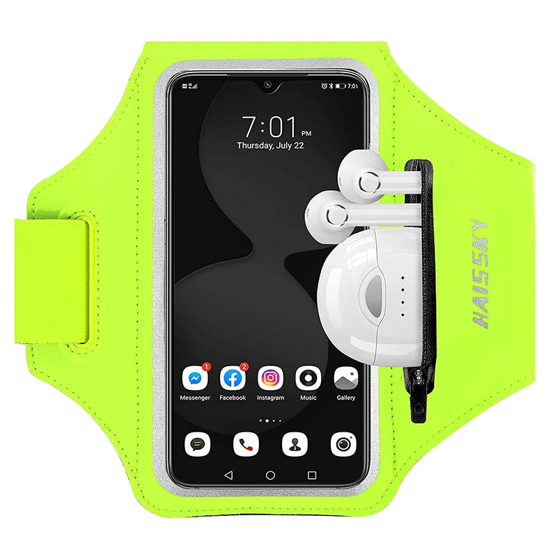 Zipper Pocket Running Sports Armband For Phone Outdoor Touch Screen Belt Arm Bags.