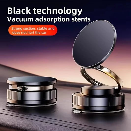 Newest 360 Degree Rotating Magnetic Mobile Phone Holder Vacuum Suction Cup Strong Magnetic Adsorption Car Phone Stand.