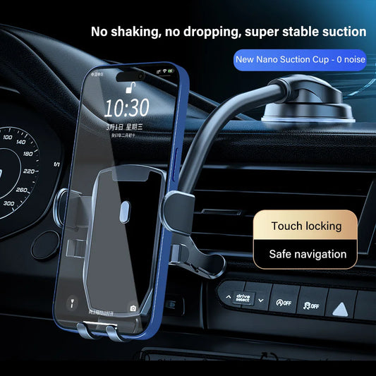Dashboard Phone Holder for Car 360° Widest View 9in Flexible Long Arm Universal Handsfree Auto Windshield Phone Mount For iphone.