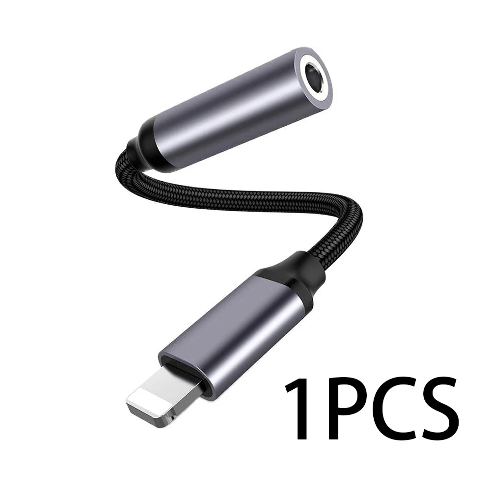 For iPhone To 3 5 MM Jack Cable AUX Adapter Headphone Connector Audio Splitter phone accessories