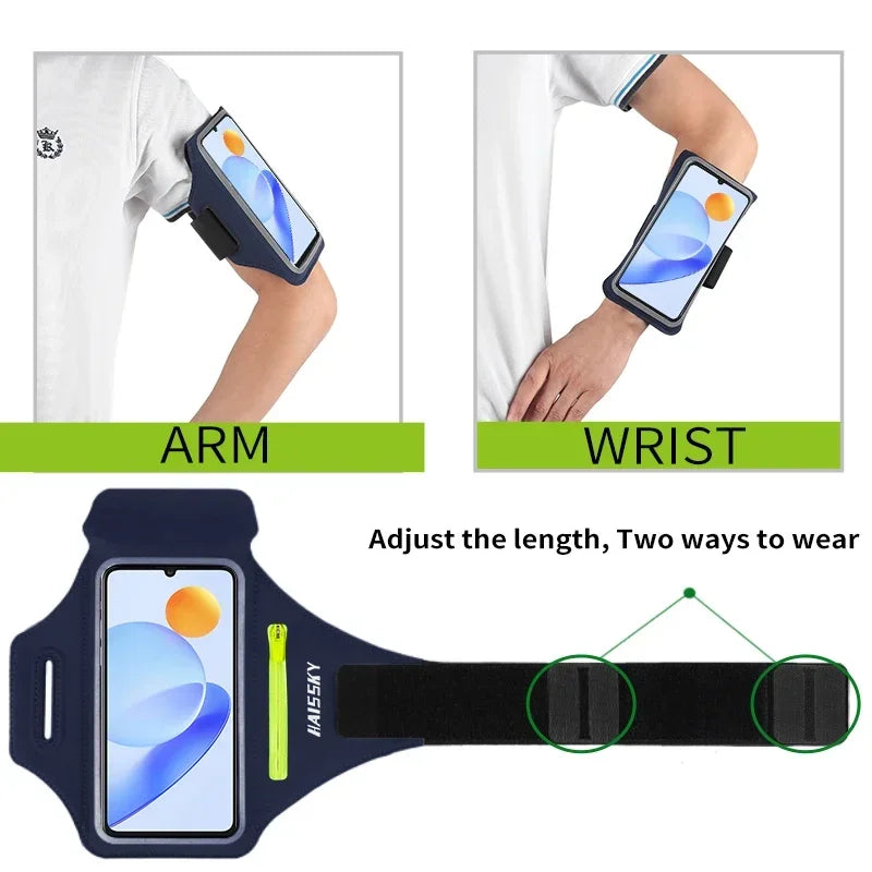 Zipper Pocket Running Sports Armband For Phone Outdoor Touch Screen Belt Arm Bags.