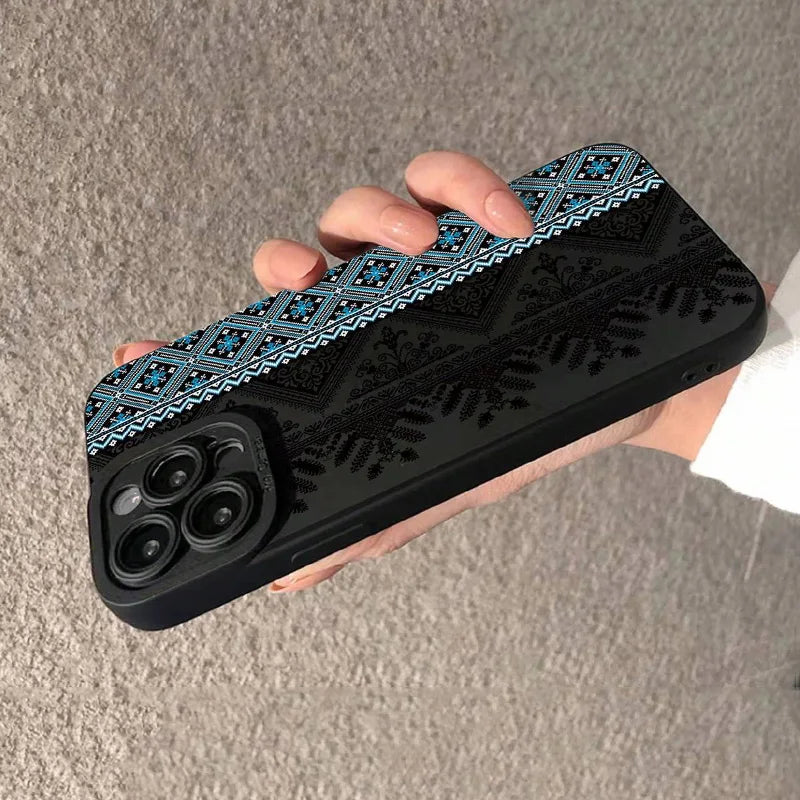 Vintage Totem Painting Shockproof Phone Case For iPhone .