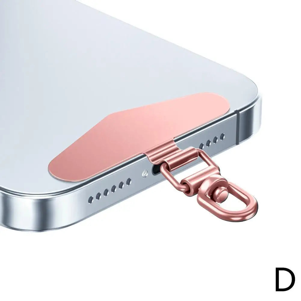 Upgrated 360 Rotatable Steel Phone Tether Tab Metal Patch Gasket Cellphone Lanyard Safety Connecter Piece .