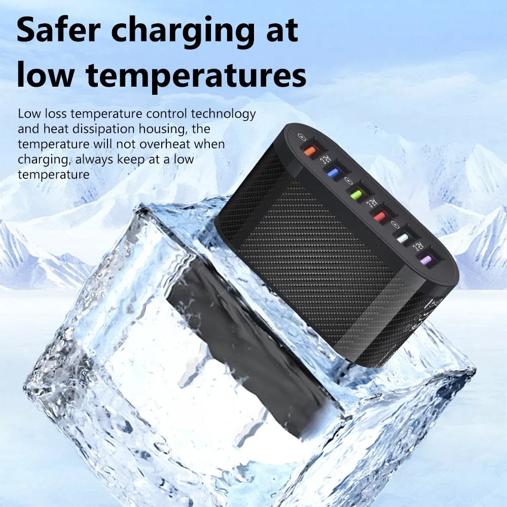 plug 48W  6 Ports USB Charger Quick 3.0.