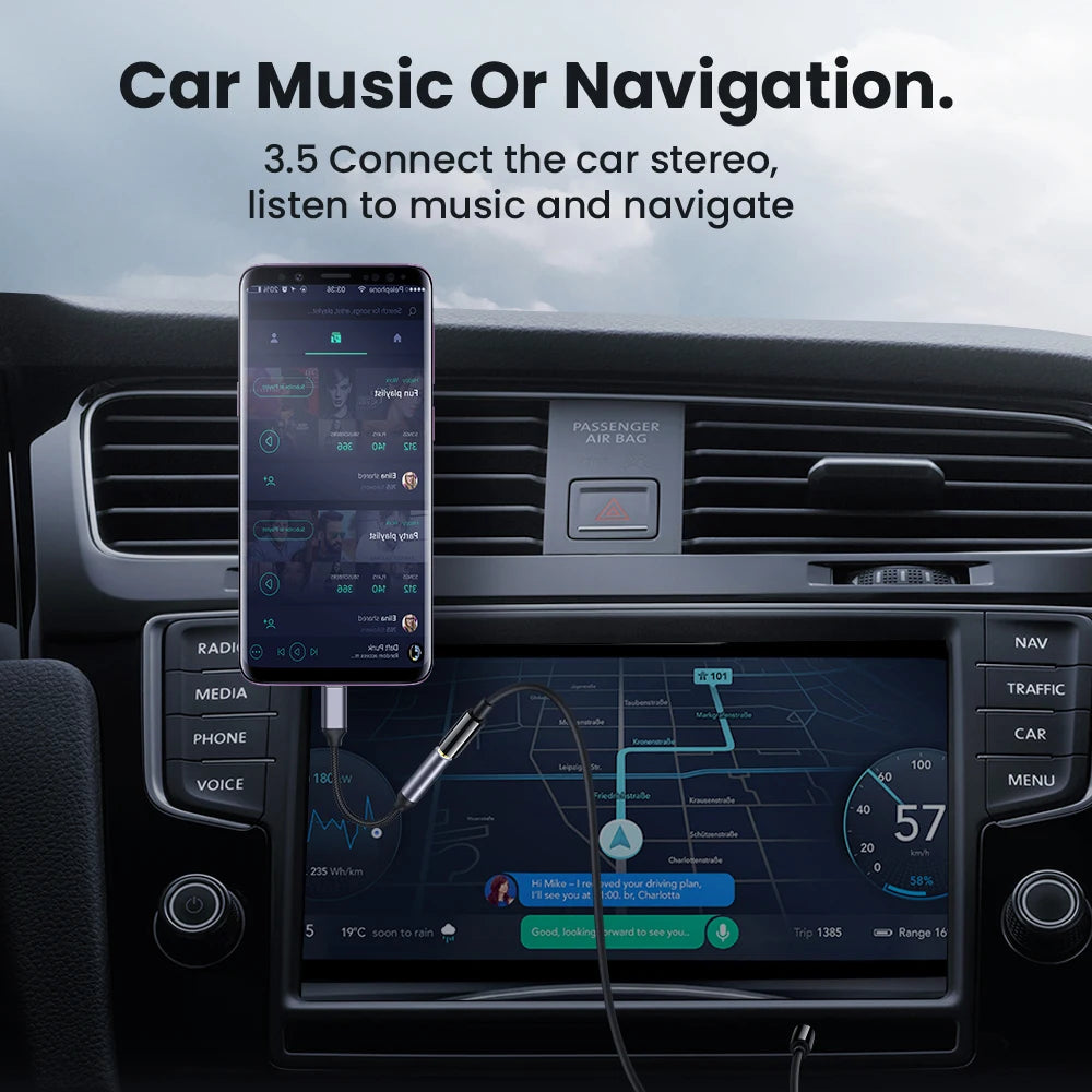 For iPhone To 3 5 MM Jack Cable AUX Adapter Headphone Connector Audio Splitter phone accessories