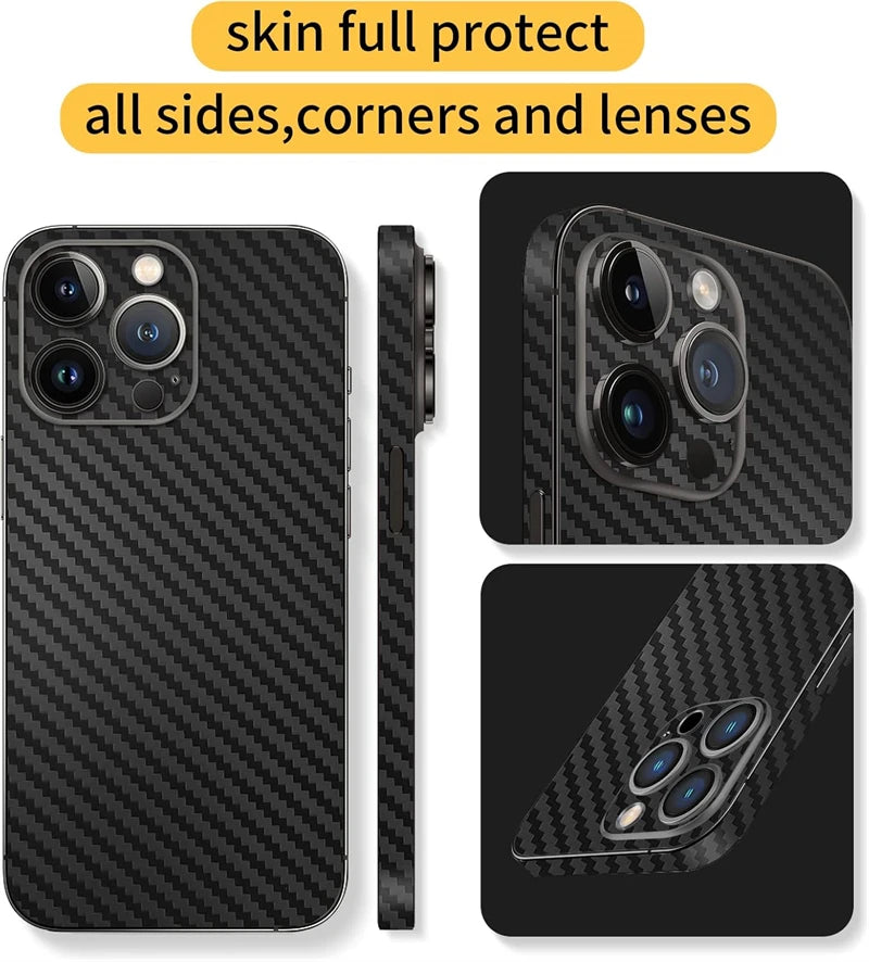 Tear Down Carbon Fiber Skin for IPhone Plus Back Screen Protector Cover 3M Wrap Change Color Sticker Film.
