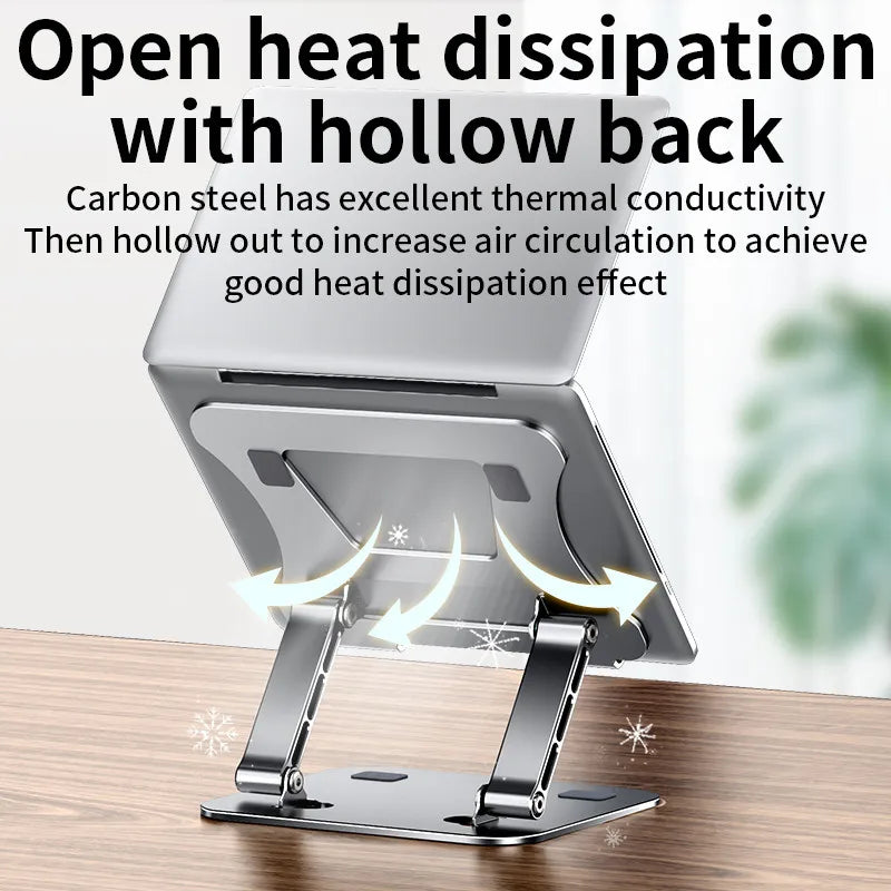 Phone Tablet Stand Adjustable Aluminum Alloy laptop Tablet up to 17 "Laptop Portable Folding stand Cooling stand support.