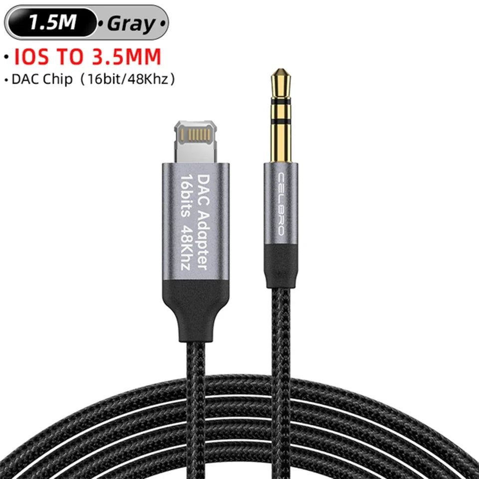 8 Pin Usb Type C To 3.5mm Aux Audio Cable Headset Speaker Headphone Jack Adapter Car Aux.