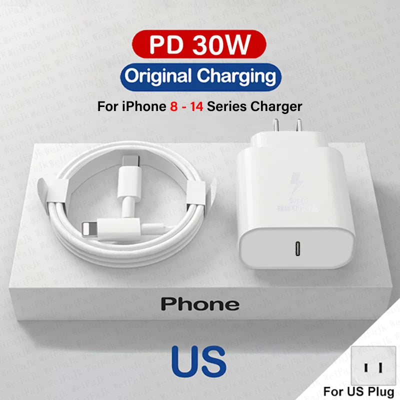 For Apple Original type C 30W Quick Charger Fast Charging  Cable.