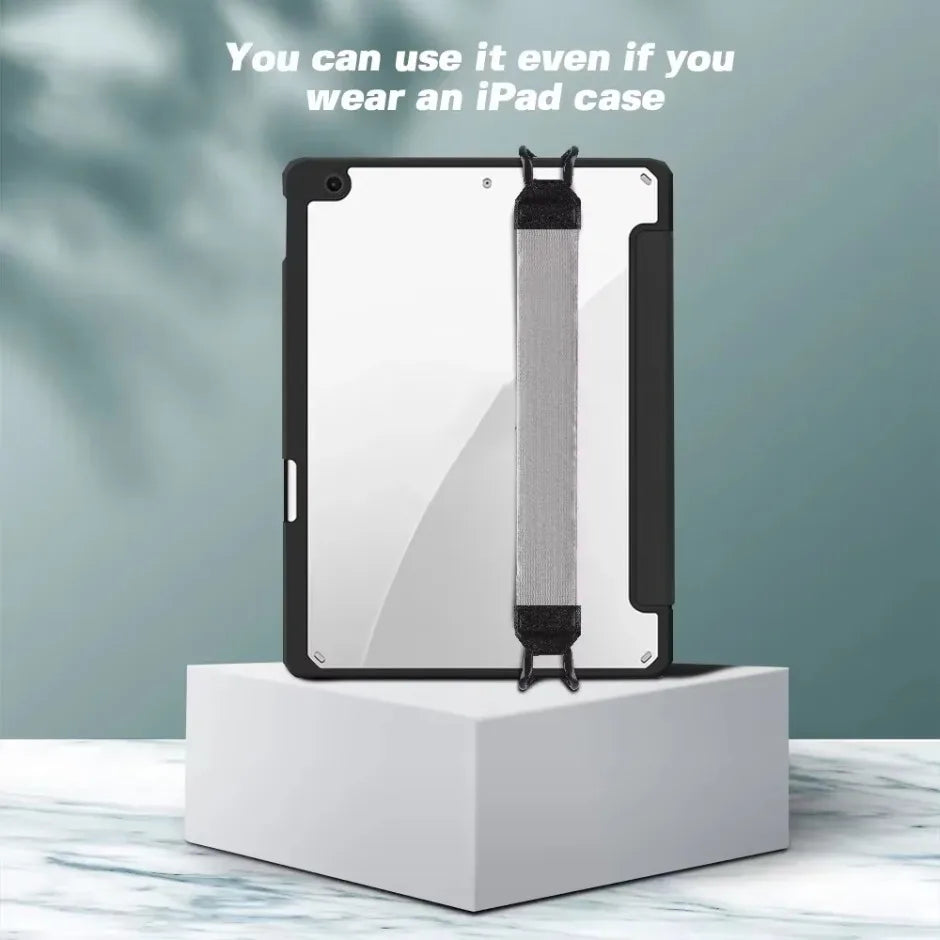 10.5 inch Generic Hand Strap Leather Handle Grip Security Hand-Strap for Tablet Stand Holder.