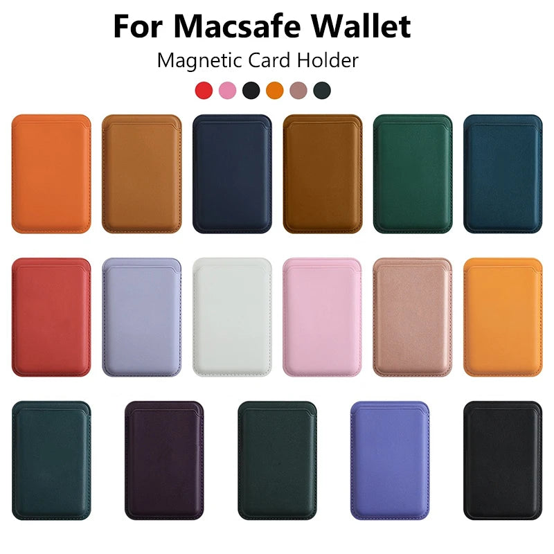 Luxury Magsafe Magnetic Leather Wallet Case For iPhone.
