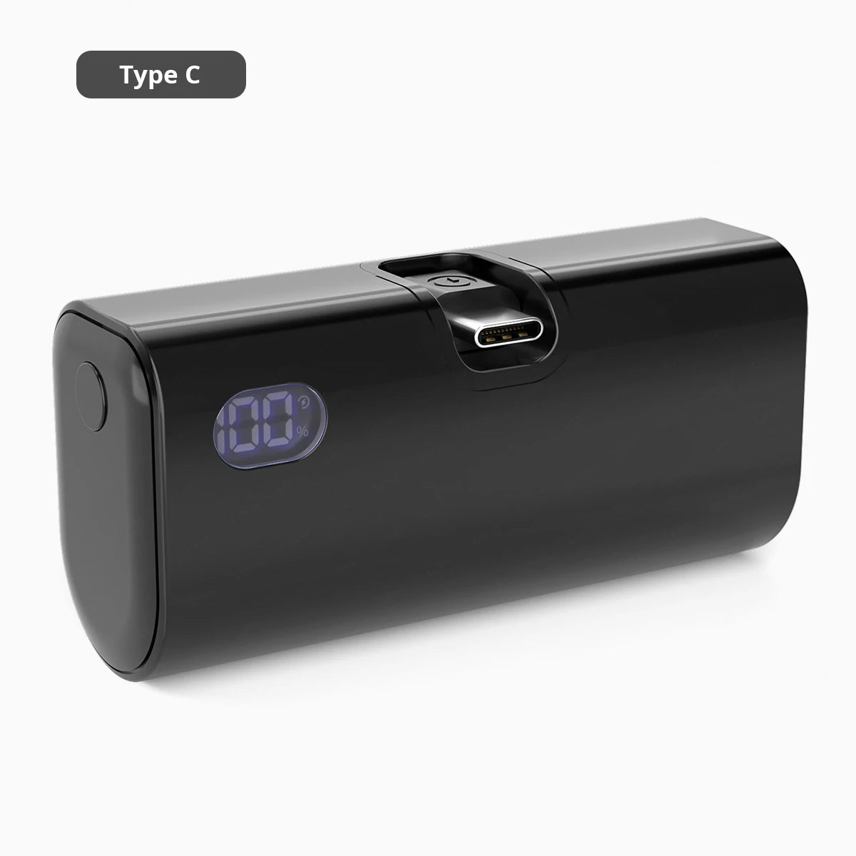 Mini Power Bank Fast Charging Portable Charger Foldable USB-C or Lightning External Battery Powerbank.