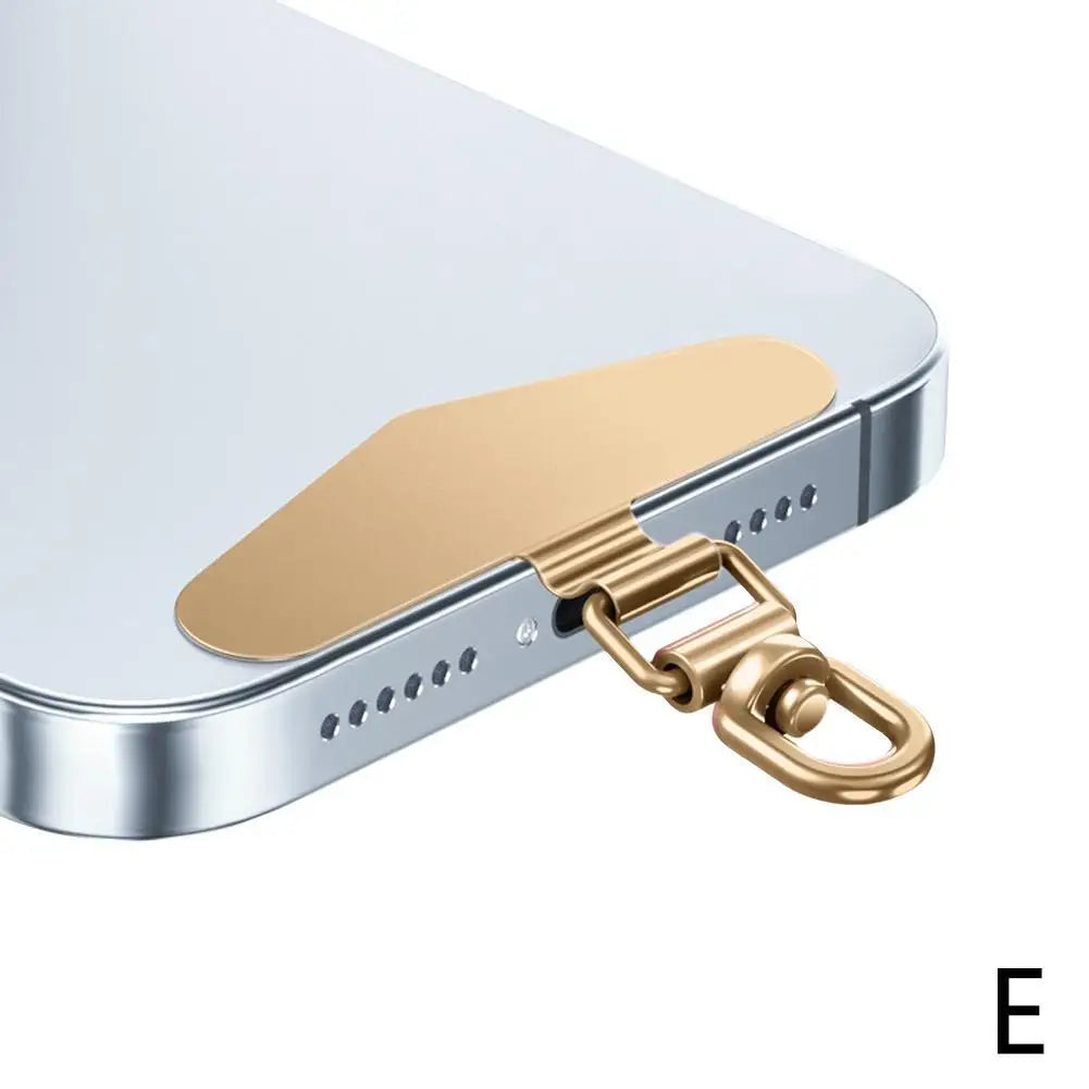 Upgrated 360 Rotatable Steel Phone Tether Tab Metal Patch Gasket Cellphone Lanyard Safety Connecter Piece .