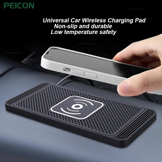 Car Wireless fast Charger for phone  Silicone Pad Stand.