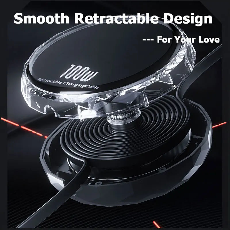 New 100W USB Type C Cable 3 In 1 Fast Charging USB .