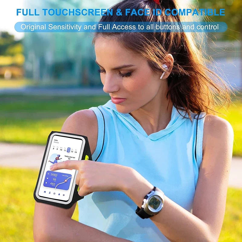 Zipper Pocket Running Sports Armband For Phone Outdoor Touch Screen Belt Arm Bags.