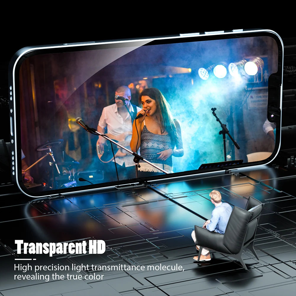 1-4PCS Frosted Matte Screen Protector For iPhoneTempered Glass.